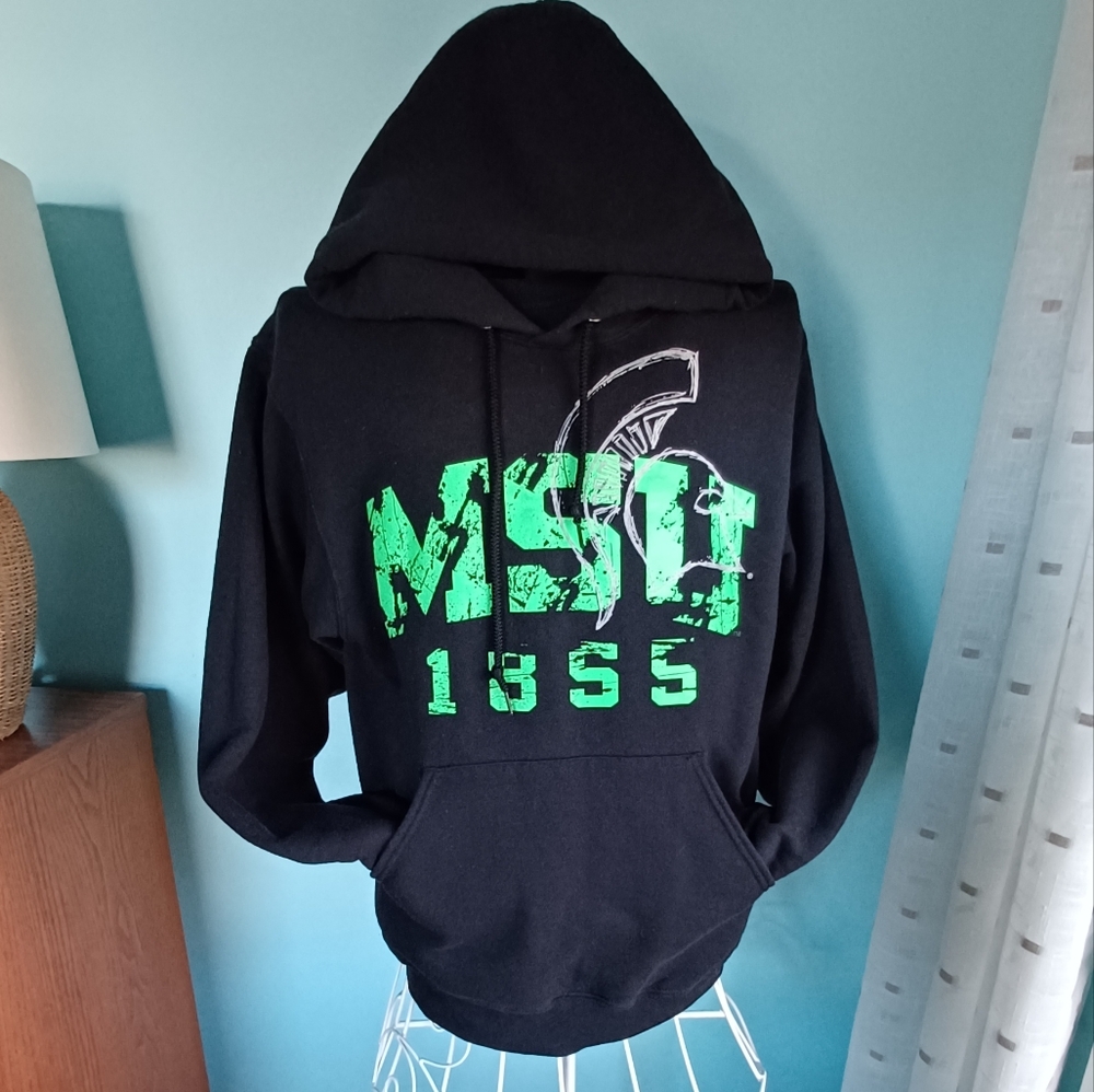 2 Piece MSU Michigan State University Matching Hoodie & Tshirt-Men's Size Small
